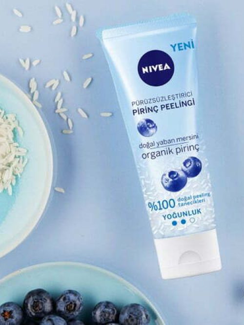 ماسک Peeling و لایه بردار بلوبری و برنج برند NIVEA