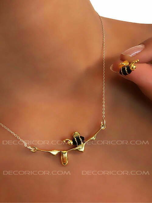 گردنبند نقره زنبور عسل N759